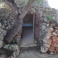 The entrance of the Little Trullo